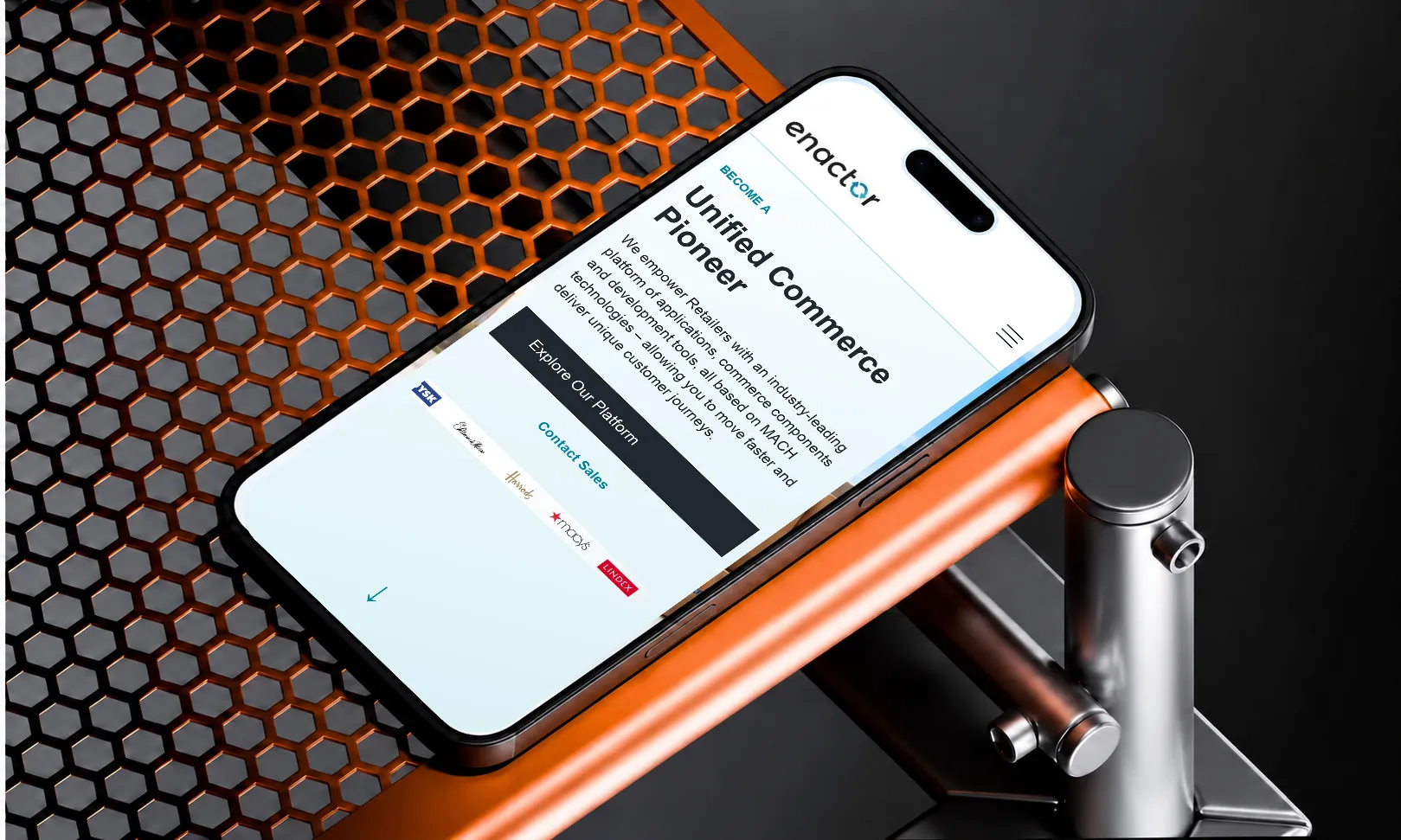 Enactor website mockup