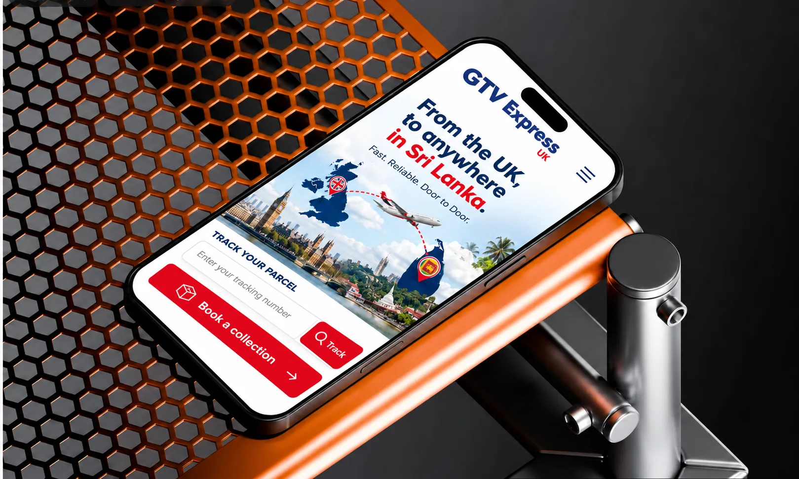 GTV Express UK website mockup