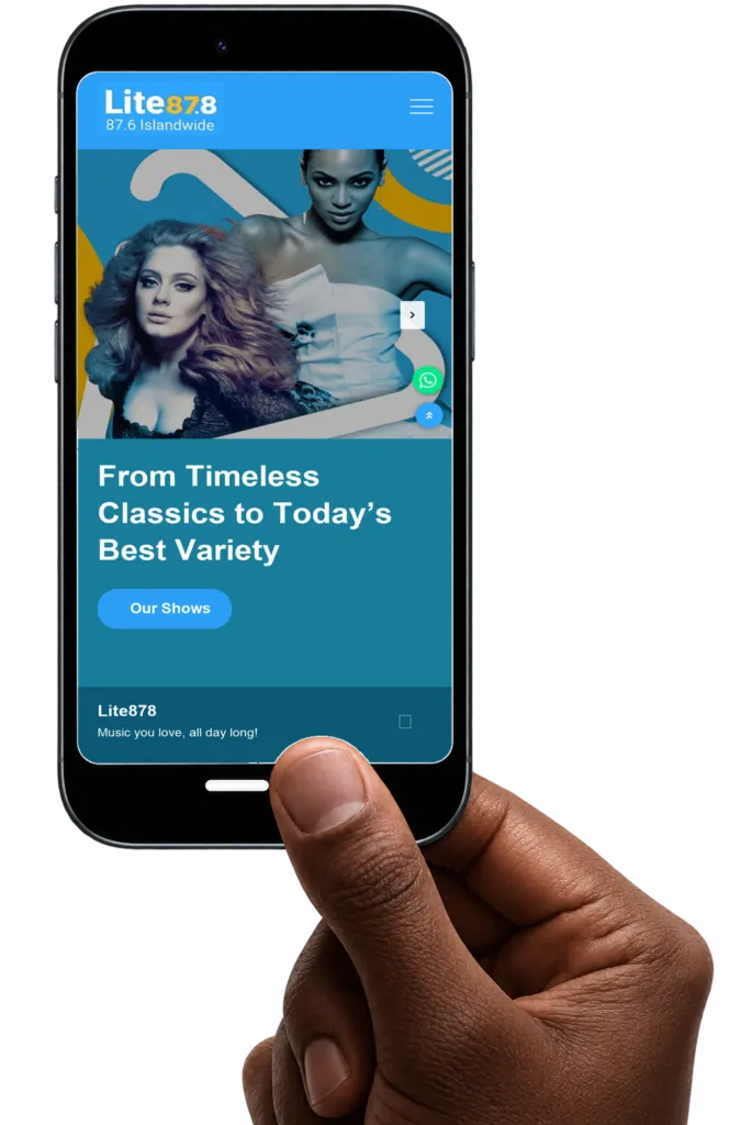 Lite 87.8 on a phone