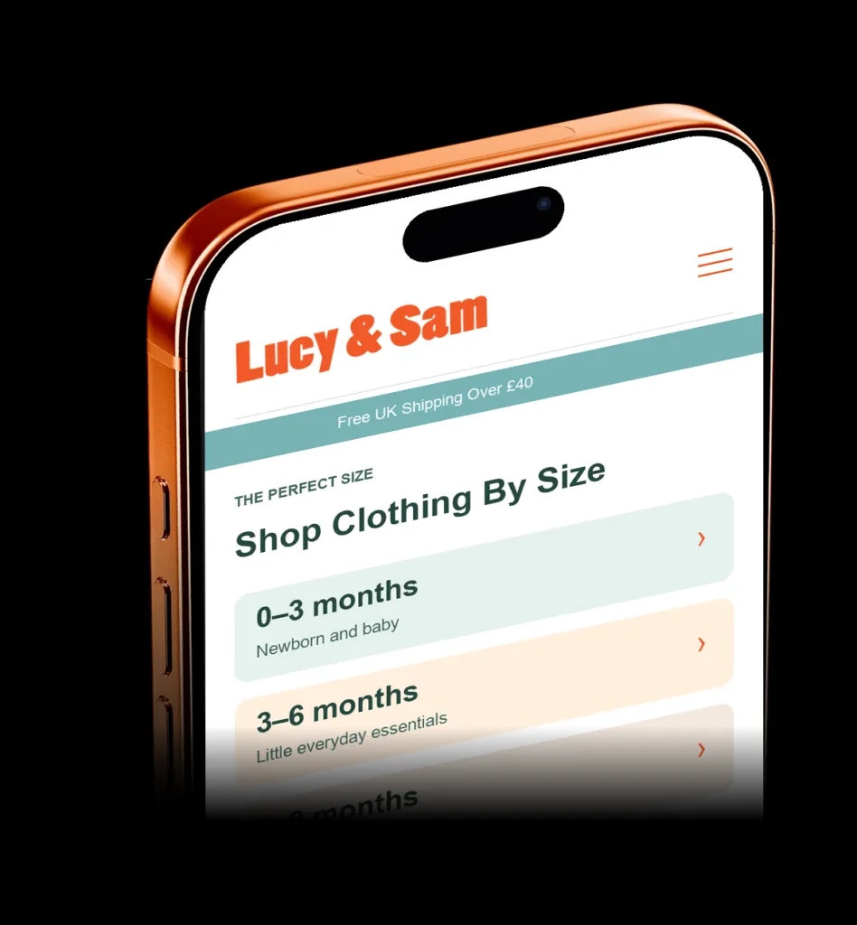 Lucy & Sam on mobile