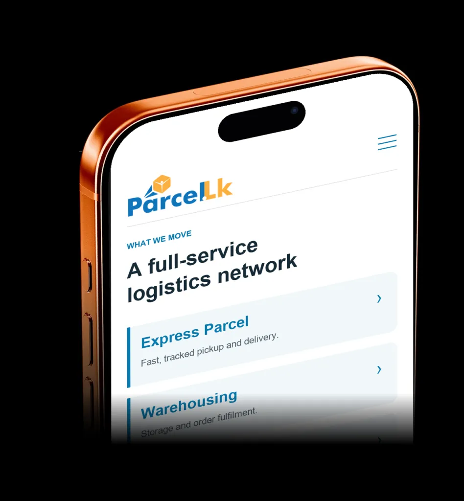Parcel.LK on mobile