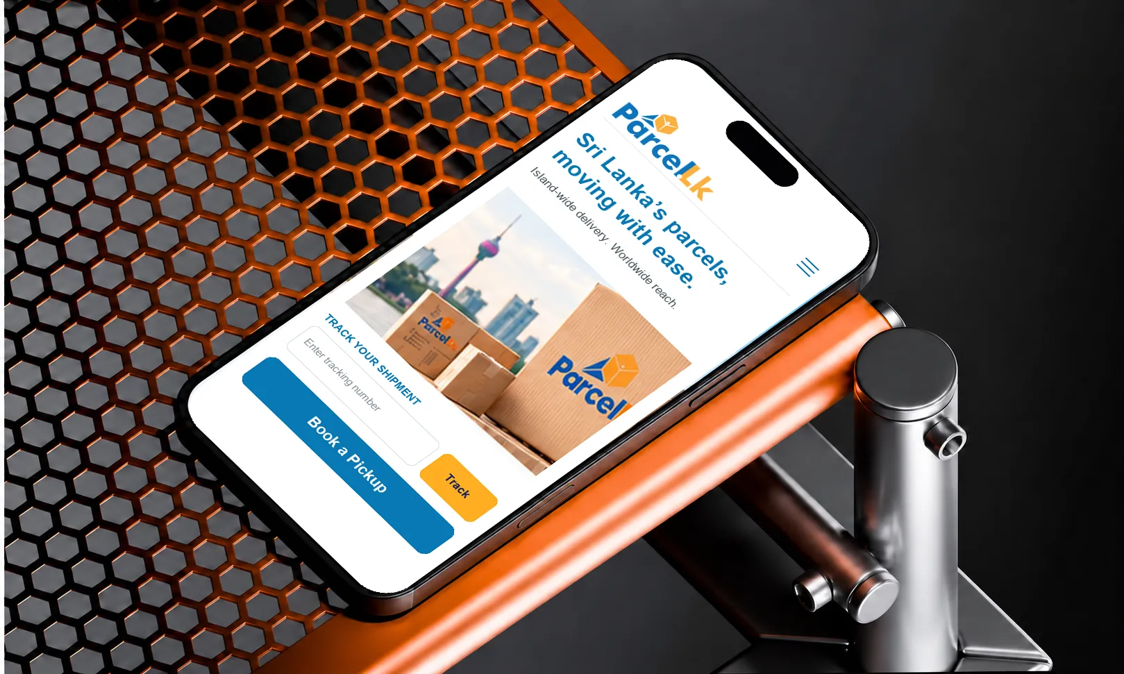 Parcel.LK website mockup